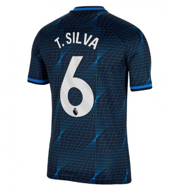 Chelsea Thiago Silva #6 Vieraspaita 2023-24 Lyhyet Hihat